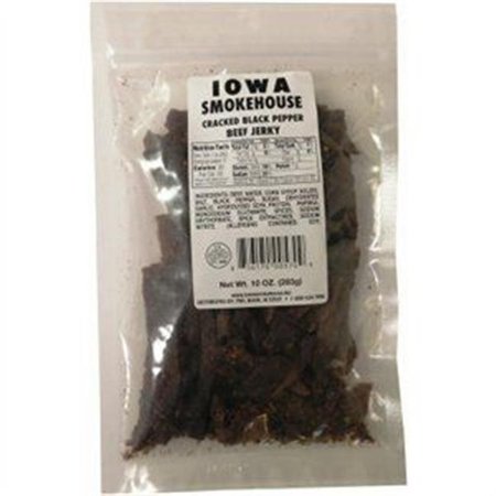 IOWA SMOKEHOUSE & PREFERRED WHOLESALE Iowa Smokehouse & Preferred Wholesale 253841 10 oz Cracked Black Pepper Flavor Beef Jerky - Pack of 6 253841